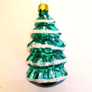 Vintage blown glass Christmas ornament
